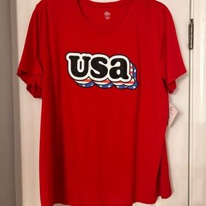 Red Graphic Short Sleeve Tee